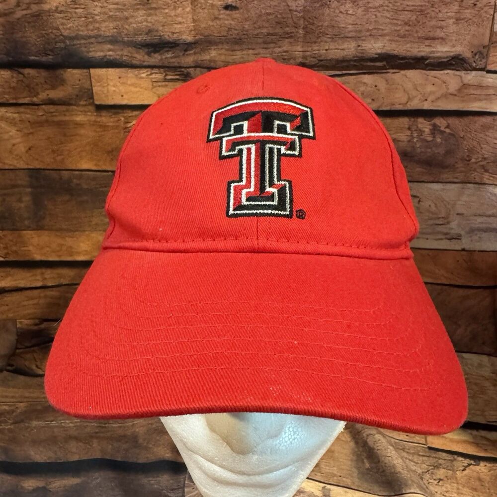 Signatures Texas Tech Red Raiders Hat Red Baseball Cap Double T Logo Snapback OS